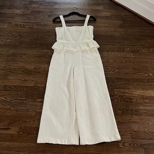 Women’s Sugarlips cream denim romper size small